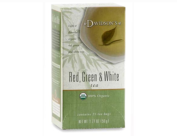 red green white tea bag black and white gift certificate